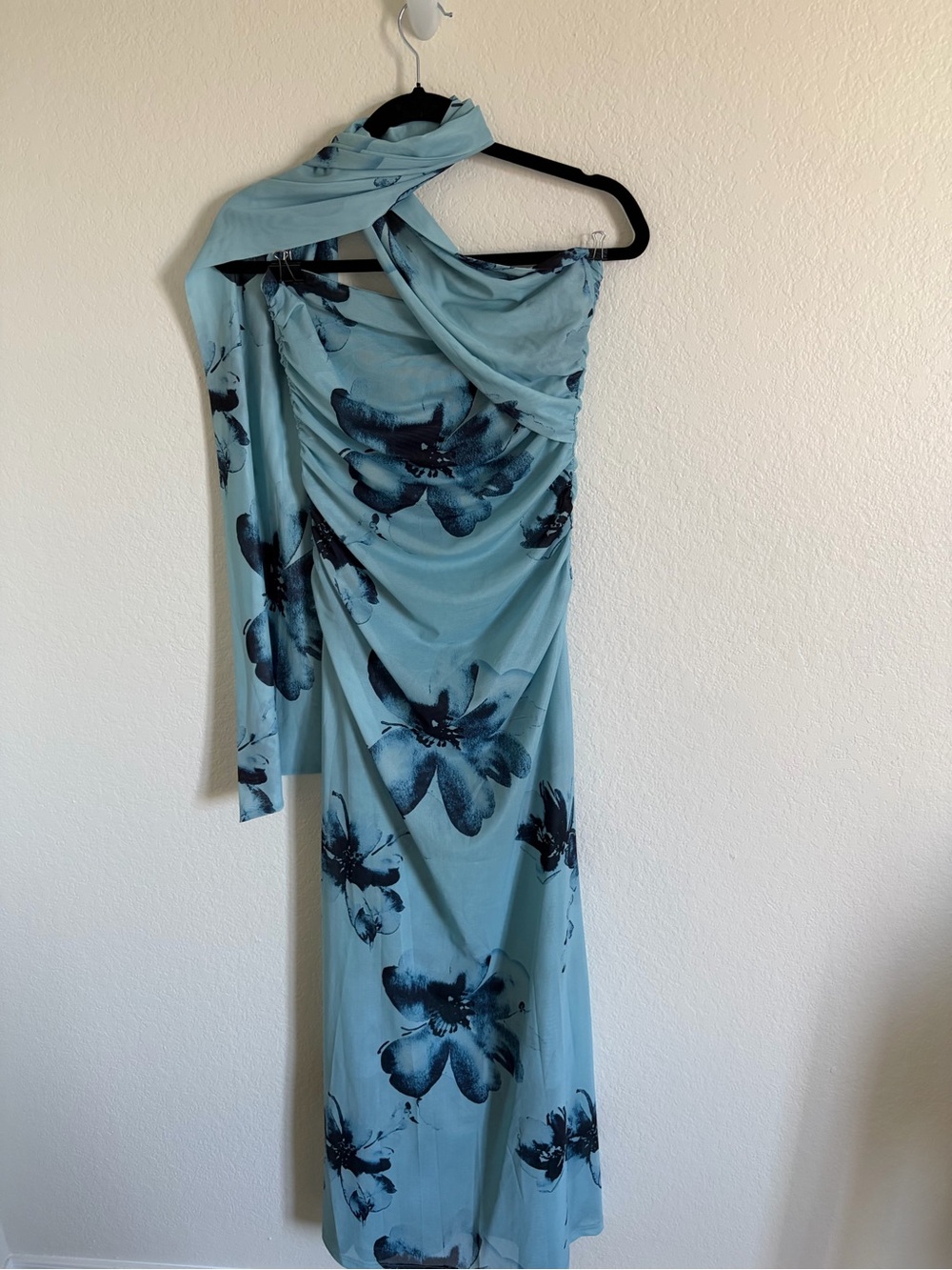 Peppermayo Songbird Maxi Dress - Blue Black Floral Floor Length - Picture 4 of 6